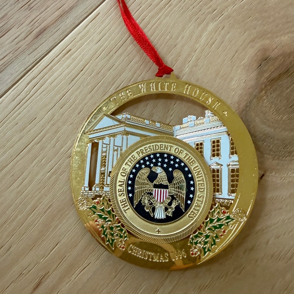 White House Historical Association 1996 Ornament Millard Fillmore Gold Seal
